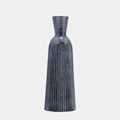 GROOVED GLASS VASE