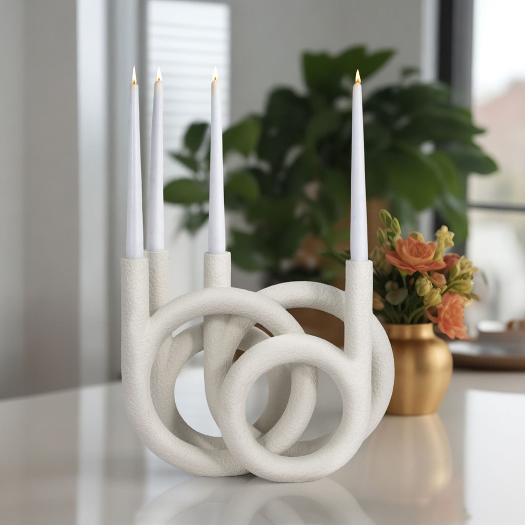 LOOPED 4-TAPER CANDLEHOLDER
