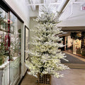 Flock Balsam Fir Tree 10',2254 Tips, 1300 Lights