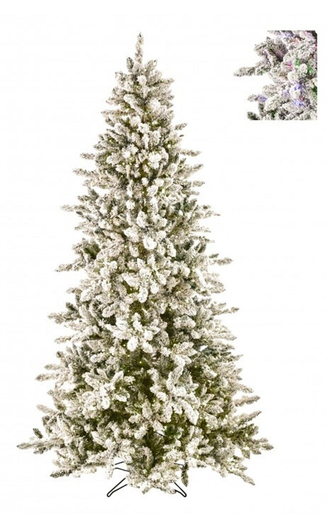 9'SLIM DUAL3mmLED SNOWCASTLE TREE