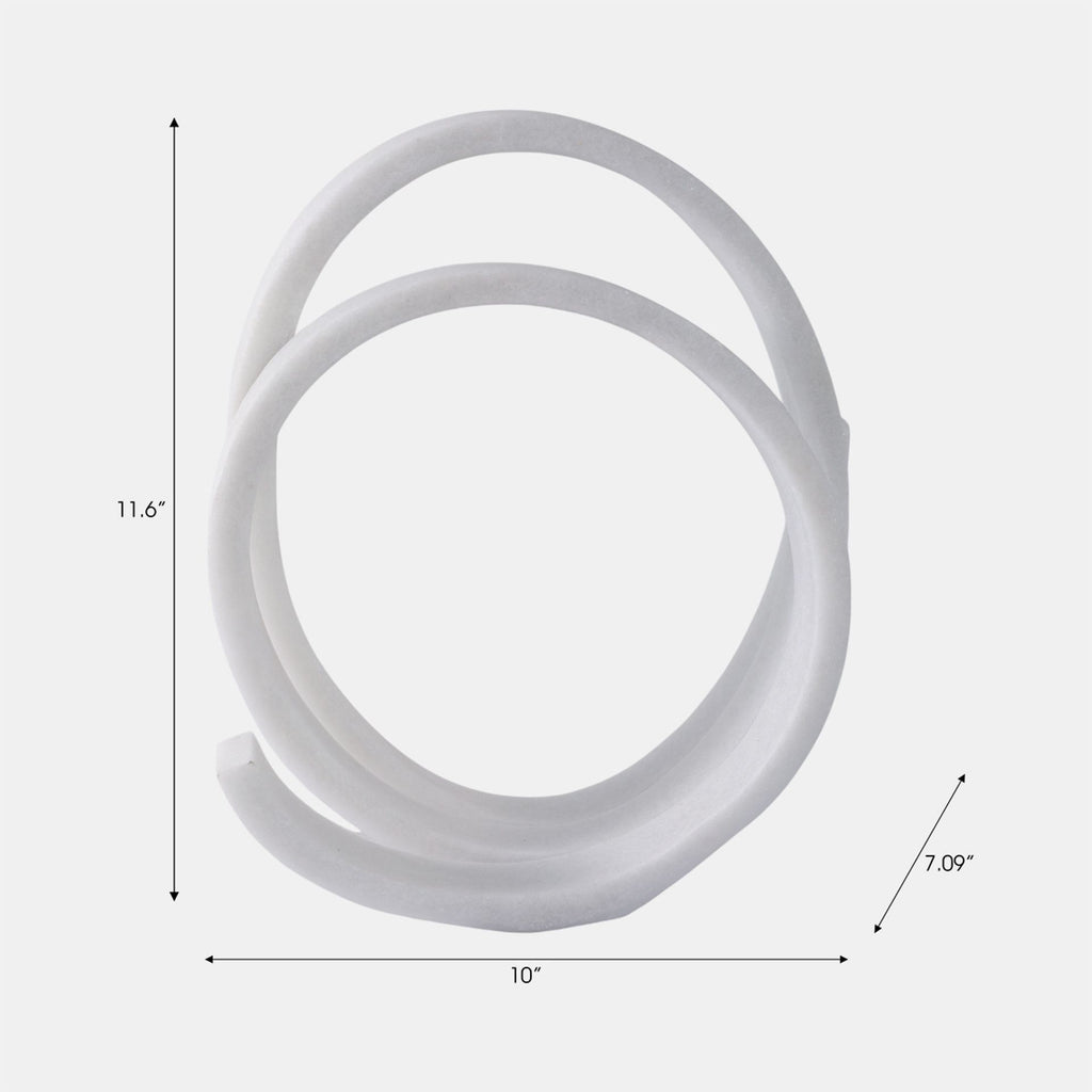 LOOPY RESIN OBJECT, WHITE