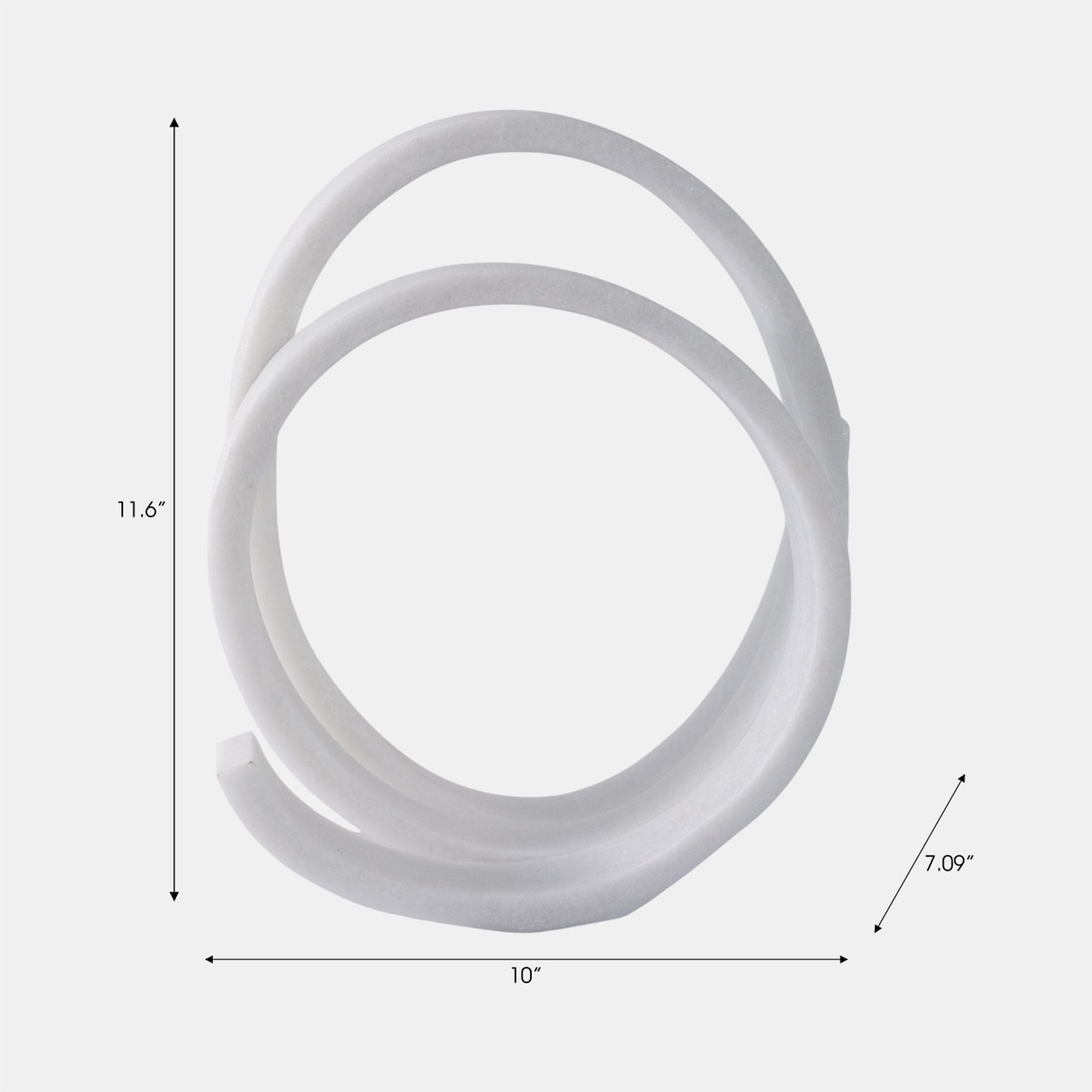 LOOPY RESIN OBJECT, WHITE