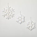 SNOWFLAKE ORNAMENT Set/3 WH Pk2